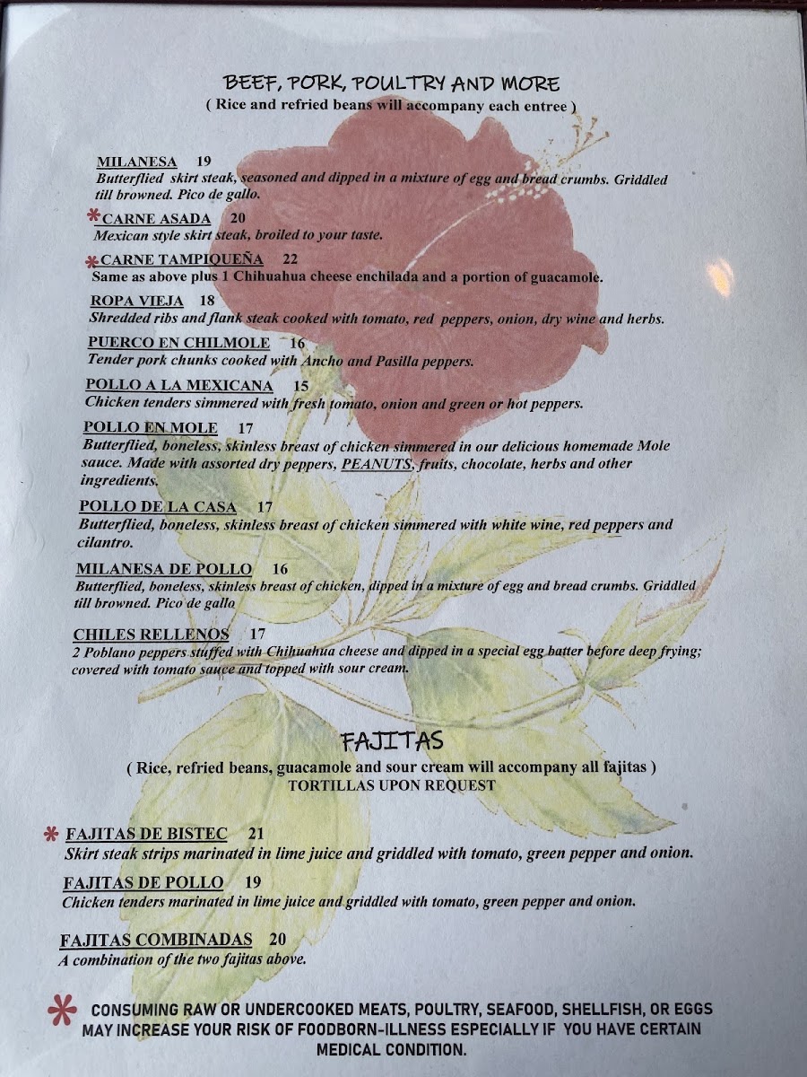 Las Mañanitas Restaurant Menu - Image 1